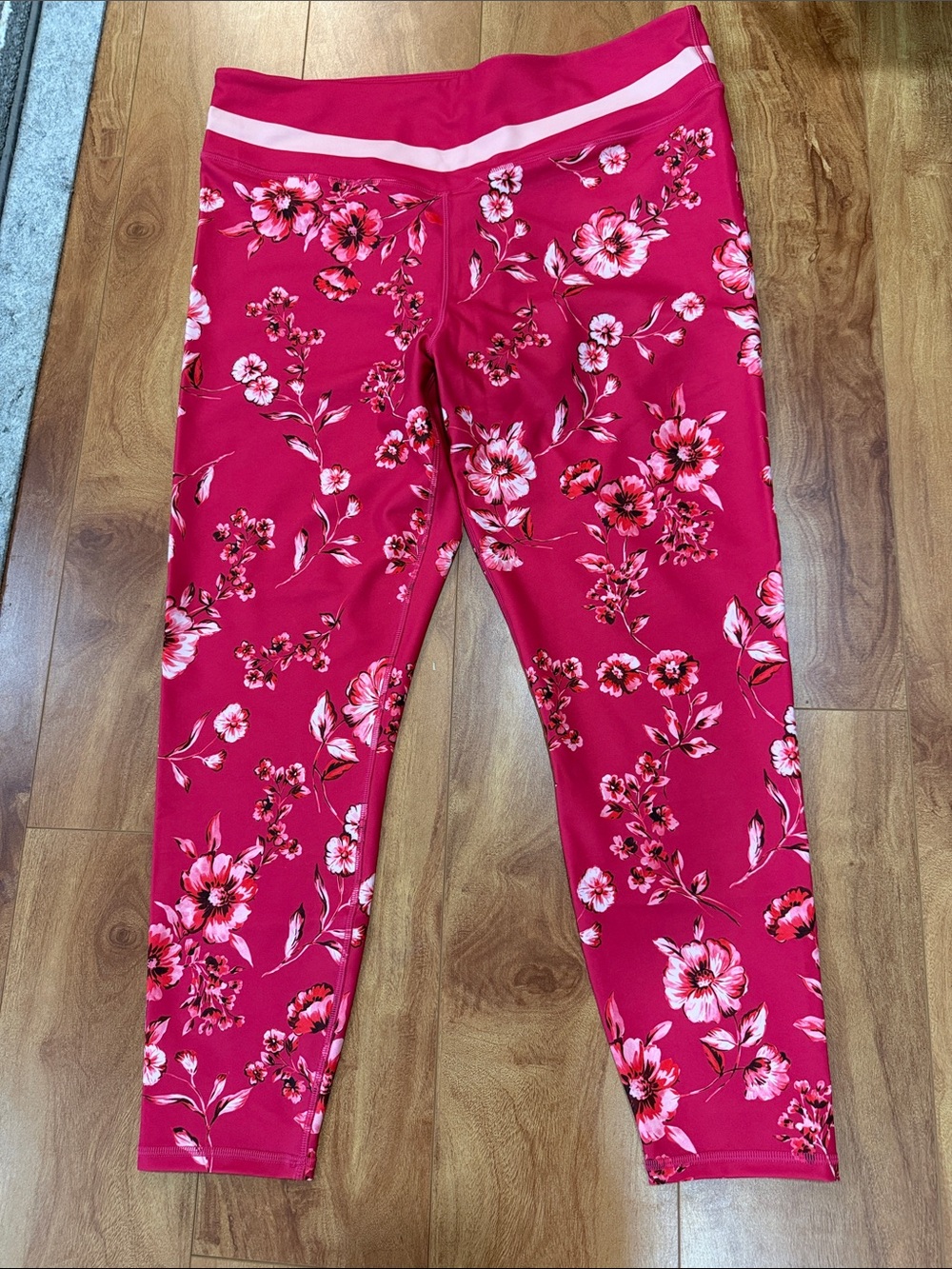 Johnny Was Fuchsia Floral High-Rise Leggings